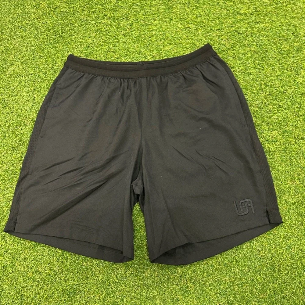 Under Armour Mens Black Athletic Performance Mesh Panel Running Shorts Size M